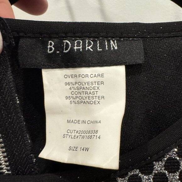 NWT B. Darlin Black and Silver Glitter Sleeveless dress Night Out NYE Party - Picture 4 of 5